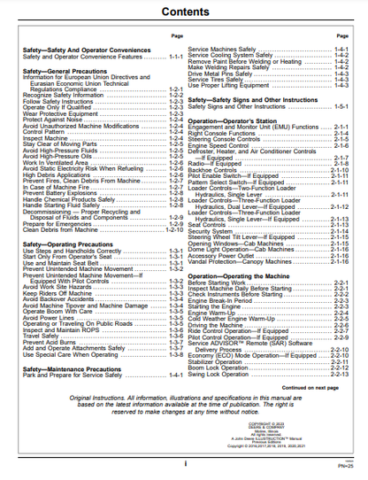 OPERATOR MANUAL - JOHN DEERE 310L CONSTRUCTION BACKHOE LOADER OMT390394X19