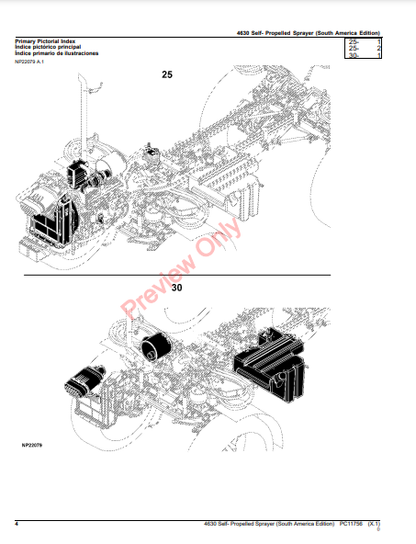 JOHN DEERE 4630 SELF-PROPELLED SPRAYER (SOUTH AMERICA EDITION) PC11756 - PARTS CATALOG MANUAL