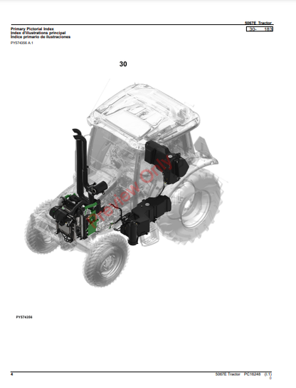 JOHN DEERE 5067E TRACTOR PC16248 - PARTS CATALOG MANUAL