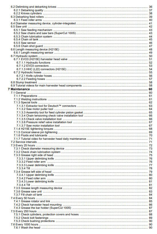 OPERATOR MANUAL - JOHN DEERE H425 (HARVESTING HEADS SERIES) Forestry Harvesting Heads - F722912_44