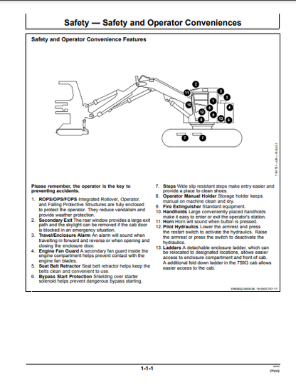 OPERATOR MANUAL - JOHN DEERE 703G,753G,759G (G SERIES) Forestry Tracked Feller Buncher F387428