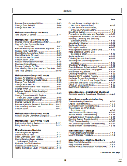 OMT229061 - JOHN DEERE 540GIII,548GIII,360D (G SERIES III, D SERIES) Forestry Skidders OPERATOR MANUAL