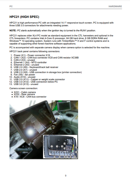 OPERATOR MANUAL - JOHN DEERE 1910G, TIMBERMATIC F-09, 910G,1010G,1110G FT4 FFC,1110G FT4 RL,1210G FT4 FFC,1210G FT4 RL,1510G FT4 FFC,1510G FT4 RL(G SERIES) FORESTRY MEASURING AND CONTROL SYSTEM F692334