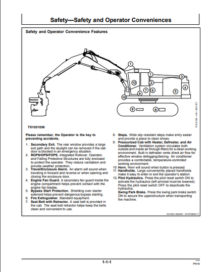 OMT238858 - JOHN DEERE 853JH,903JH,909JH (J SERIES) Forestry Tracked Harvesters OPERATOR MANUAL