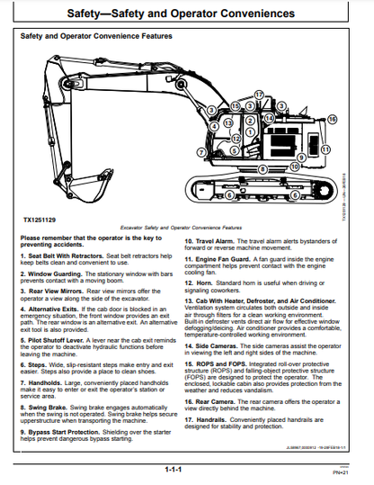 OPERATOR MANUAL - JOHN DEERE 345GLC CONSTRUCTION EXCAVATOR OMT410225X19