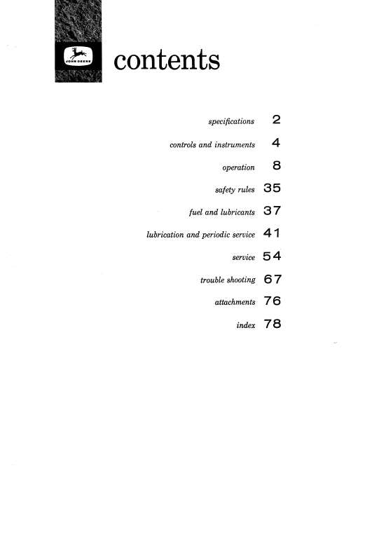 JOHN DEERE 1010 (SERIES) Construction Crawlers OPERATOR MANUAL - OMT17418