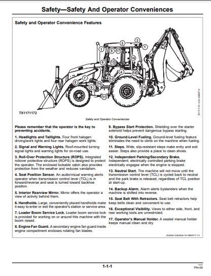 OPERATOR MANUAL - JOHN DEERE 310L CONSTRUCTION BACKHOE LOADER OMT390394X19