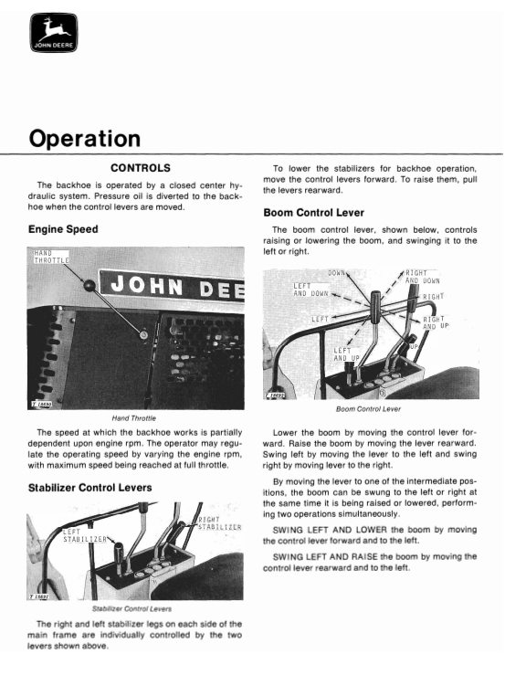 JOHN DEERE 480 Construction Forklifts OPERATOR MANUAL -  OMT34919