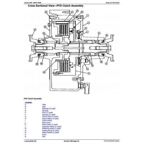 REPAIR MANUAL - JOHN DEERE 9620R TRACTORS TM119519