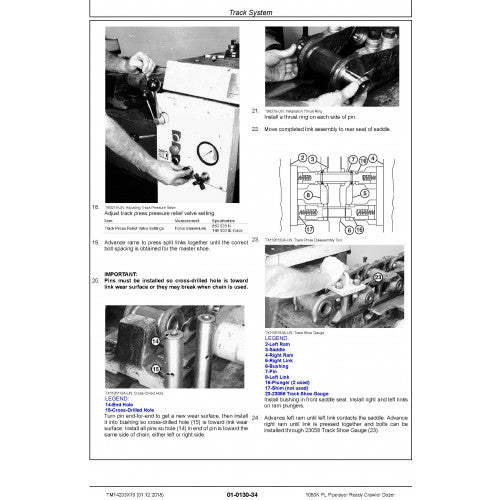 REPAIR MANUAL -JOHN DEERE 1050K PL (SN. F310922-318801) PIPELAYER READY CRAWL ER DOZER (TM14233X19)