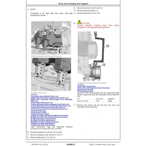 REPAIR MANUAL -JOHN DEERE 1050K PL (SN. F310922-318801) PIPELAYER READY CRAWL ER DOZER (TM14233X19)