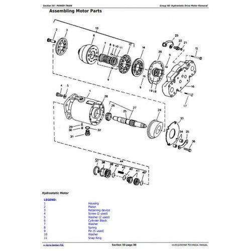 REPAIR SERVICE MANUAL - JOHN DEERE 1450CWS, COMBINES TM4910