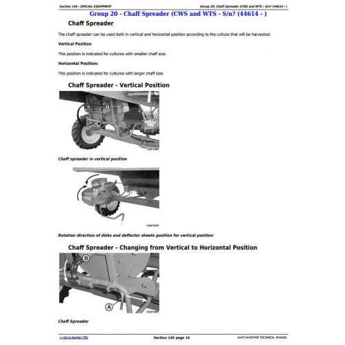 REPAIR SERVICE MANUAL - JOHN DEERE 1450, 1550, 1450CWS, 1550CWS, 1450WTS, 1550WTS TM4714