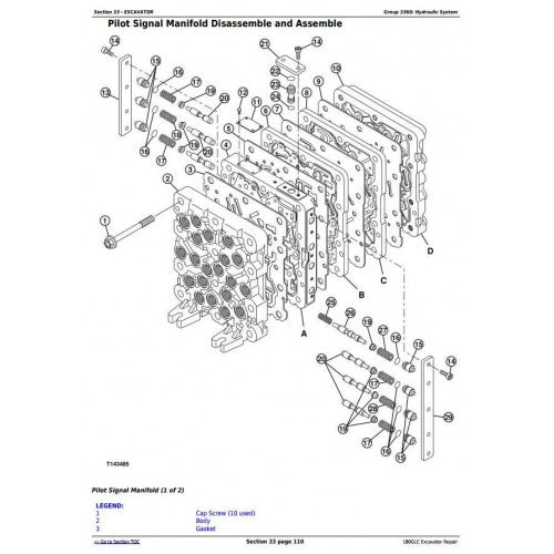 SERVICE REPAIR TECHNICAL MANUAL- JOHN DEERE 180GLC (PIN: 1F9180GX__D020001-) EXCAVATOR TM13195X19