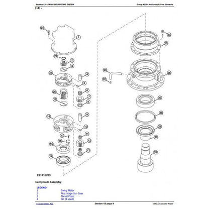 SERVICE REPAIR TECHNICAL MANUAL- JOHN DEERE 180GLC (PIN: 1F9180GX__D020001-) EXCAVATOR TM13195X19