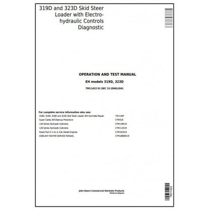 DIAGNOSTIC AND TEST SERVICE MANUAL - JOHN DEERE 319D, 323D SKID STEER LOADER W. EH CONTROLS TM11422