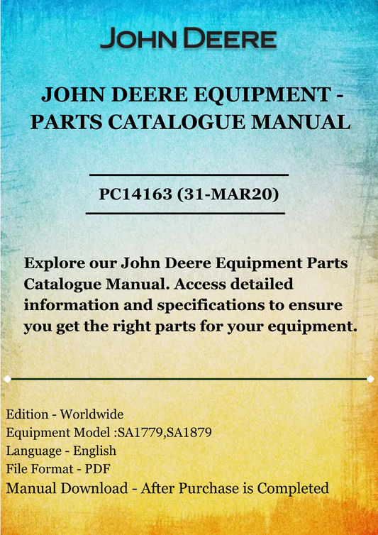 PARTS CATALOG MANUAL - JOHN DEERE 53 cm PROFESSIONAL MULCHING MOWER, 53-PRO M VARIO (SA1779,SA1879) PC14163 (31-MAR20)