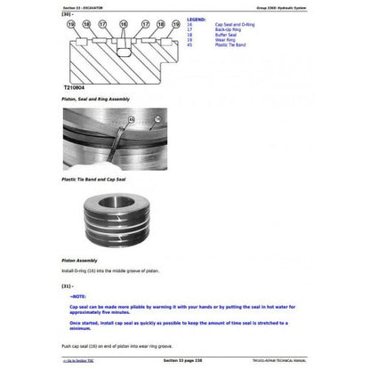 SERVICE REPAIR TECHNICAL MANUAL-JOHN DEERE 200CLC, 230CLC AND 270CLC EXCAVATOR TM1931