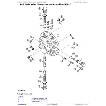 SERVICE REPAIR MANUAL TECHNICAL-JOHN DEERE 240DLC AND 270DLC EXCAVATOR TM2323