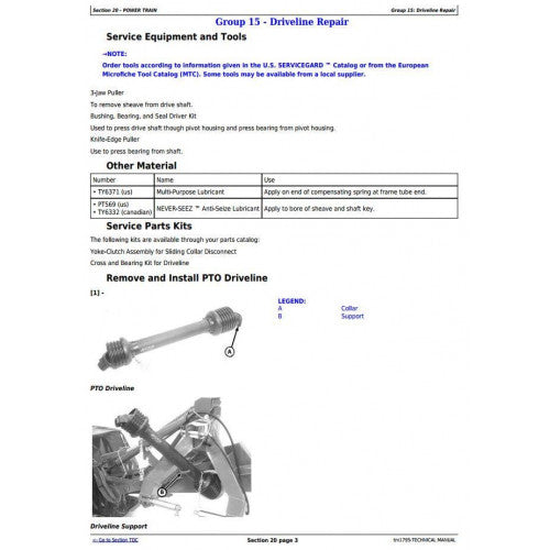 DIAGNOSTIC AND REPAIR TECHNICAL SERVICE MANUAL -  JOHN DEERE 265, 275 & 285 ROTARY DISK MOWERS TM1795