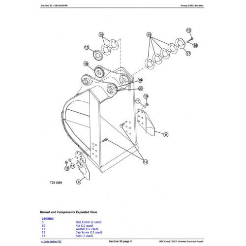 SERVICE REPAIR MANUAL-JOHN DEERE 210CW WHEELED EXCAVATOR TM2287