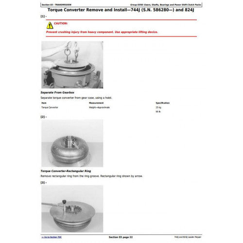 SERVICE REPAIR TECHNICAL MANUAL -JOHN DEERE 744J 4WD LOADER TM2084