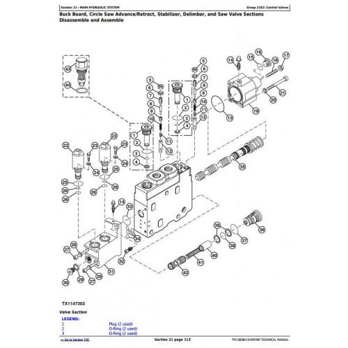 SERVICE REPAIR MANUAL - JOHN DEERE 437D (SN.C254107-) KNUCKLEBOOM TRAILER MOUNT LOG LOADER TM13038X19