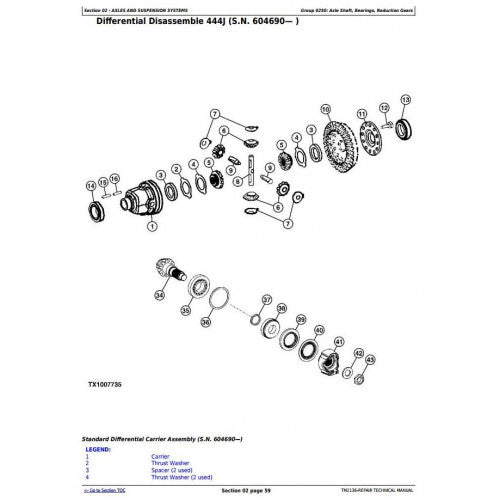 REPAIR MANUAL - JOHN DEERE  544J 4WD LOADER TM2136