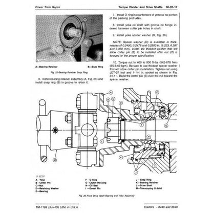 DIAGNOSTIC AND REPAIR TECHNICAL SERVICE MANUAL - JOHN DEERE 8460 4WD ARTICULATED TRACTORS TM1199