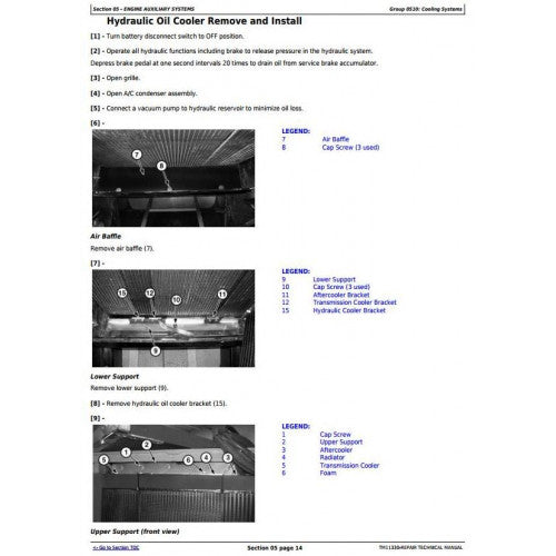 SERVICE REPAIR MANUAL - JOHN DEERE 540H CABLE SKIDDER AND 548H GRAPPLE SKIDDER (SN.-630435) TM11330