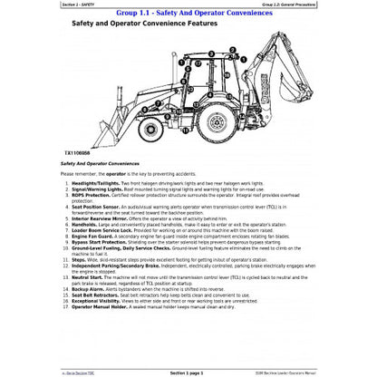 OPERATORS MANUAL - JOHN DEERE 310K BACKHOE LOADER (SN. FROM E219607-) OMT281948