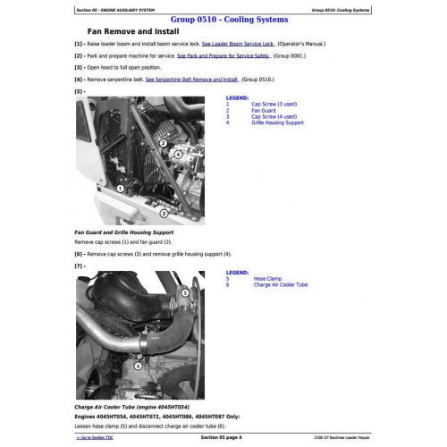 SERVICE REPAIR TECHNICAL MANUAL - JOHN DEERE 310K EP (IT4/S3A) BACKHOE LOADER (SN: G219607-) TM12442