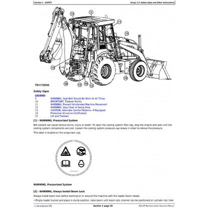 DIAGNOSTIC&TEST SERVICE MANUAL - JOHN DEERE 310SL BACKHOE LOADER (PIN:1T0310SL**F273920-) OMT357606X19 TM13297X19