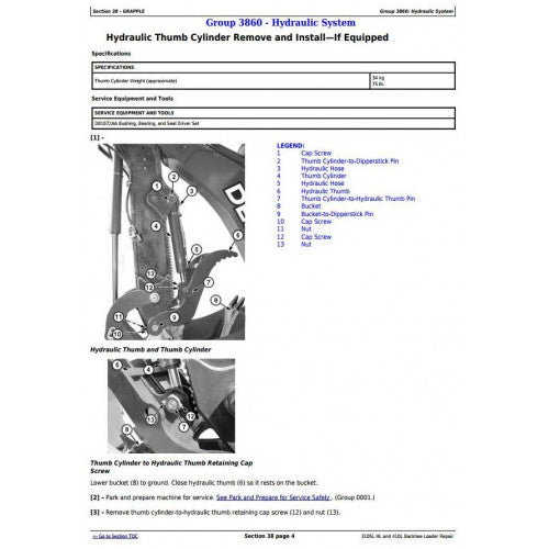 SERVICE REPAIR TECHNICAL MANUAL -  JOHN DEERE 410L BACKHOE LOADER (SN.273920-) TM13300X19