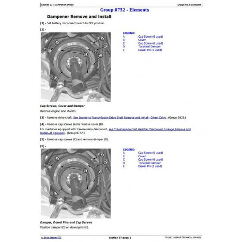 SERVICE REPAIR TECHNICAL MANUAL - JOHN DEERE  640H  (SN. FROM 630436) SKIDDERS TM11811