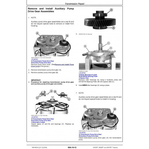 REPAIR TECHNICAL MANUAL - JOHN DEERE 9570RT TRACTORS (SN. 917000-) TM146919