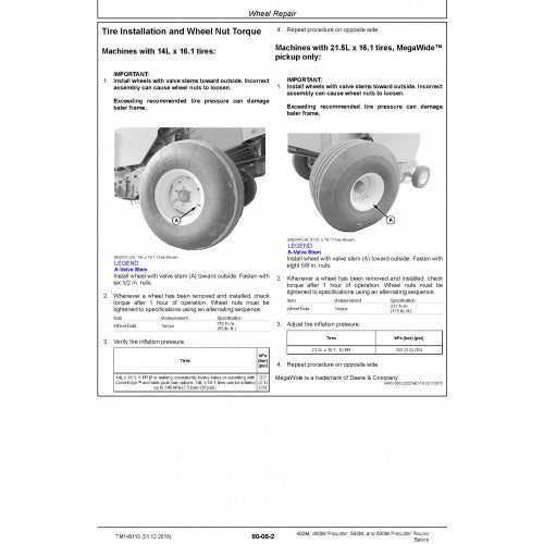 TECHNICAL MANUAL - JOHN DEERE 560M  PRECUTTER ROUND BALERS TM148119