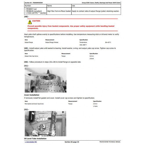 SERVICE REPAIR TECHNICAL MANUAL -JOHN DEERE 644J  (SN.-611231)(SN.-611218) 4WD LOADER TM2076