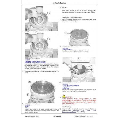 REPAIR SERVICE MANUAL - JOHN DEERE 316GR AND 318G SKID STEER LOADER (TM13861X19)
