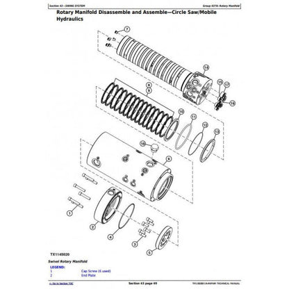 SERVICE REPAIR MANUAL - JOHN DEERE 437D (SN.C254107-) KNUCKLEBOOM TRAILER MOUNT LOG LOADER TM13038X19