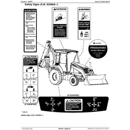 OPERATOR'S MANUAL - JOHN DEERE 410G BACKHOE LOADER OMT201153