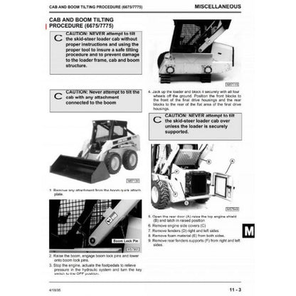 TECHNICAL SERVICE MANUAL -  JOHN DEERE 7775 SKID STEER LOADER TM1553