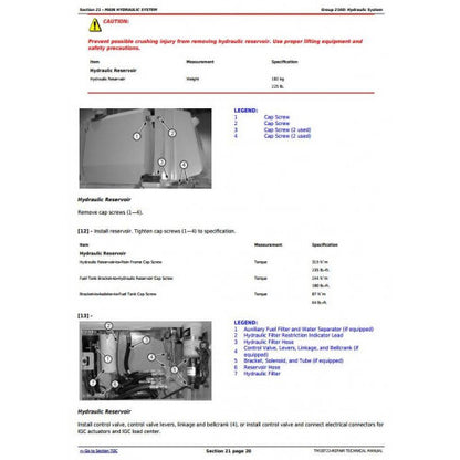 SERVICE REPAIR TECHNICAL MANUAL -JOHN DEERE 550J CRAWLER DOZER TM10722