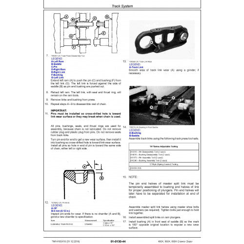 REPAIR TECHNICAL SERVICE MANUAL - JOHN DEERE 450K CRAWLER DOZER (TM14163X19)