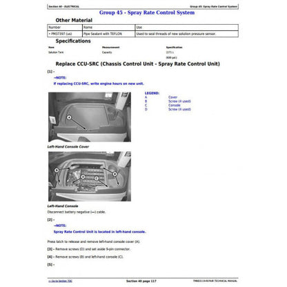 REPAIR TECHNICAL MANUAL - JOHN DEERE 4630 SELF-PROPELLED SPRAYERS (PIN PREFIX 1NW) TM803119