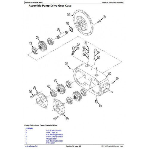 SERVICE REPAIR TECHNICAL MANUAL - JOHN DEERE 4990 SELF-PROPELLED HAY AND FORAGE WINDROWER TM1819