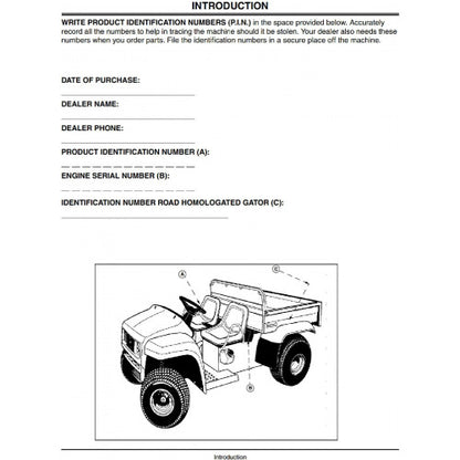 OPERATOR MANUAL - JOHN DEERE 4X2, 6X4 GATOR TRAIL UTILITY VEHICLES (OMM136970)