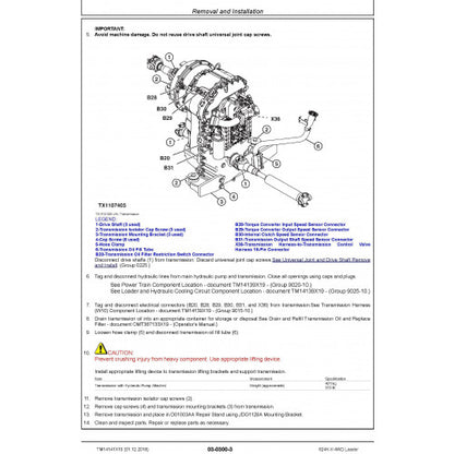 REPAIR TECHNICAL SERVICE MANUAL - JOHN DEERE 524K-II (SN. D677549-) 4WD LOADER  (TM14141X19)