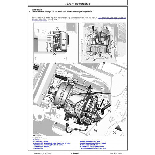 REPAIR TECHNICAL MANUAL  -JOHN DEERE 524L 4WD  LOADER (TM14344X19)