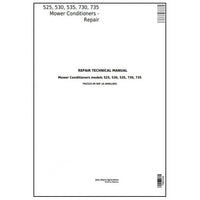 SERVICE REPAIR TECHNICAL MANUAL - JOHN DEERE 530 MOWER CONDITIONERS TM2324